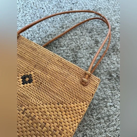 Handwoven Rattan Bali Ata Bag Purse Rectangular Basket Bag - Picture 11 of 17